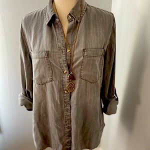Soft gray casual blouse